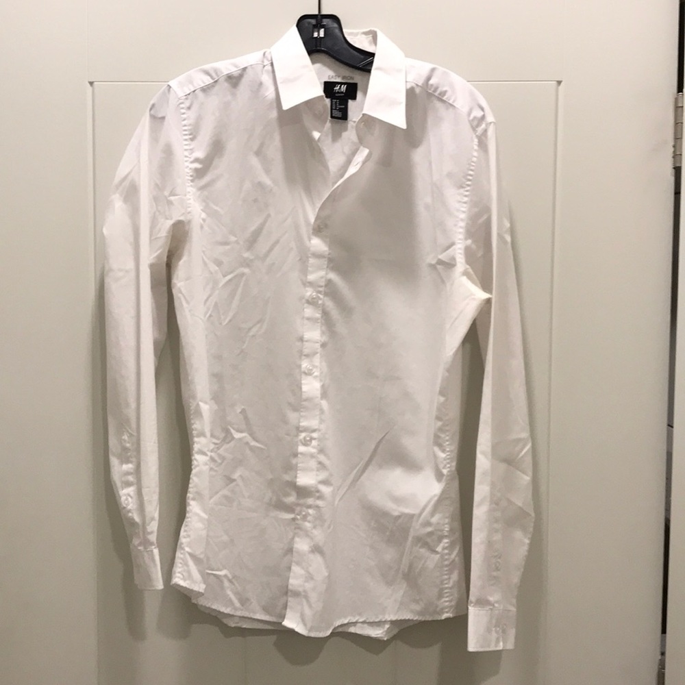 H&M white dress or casual button down slim fit